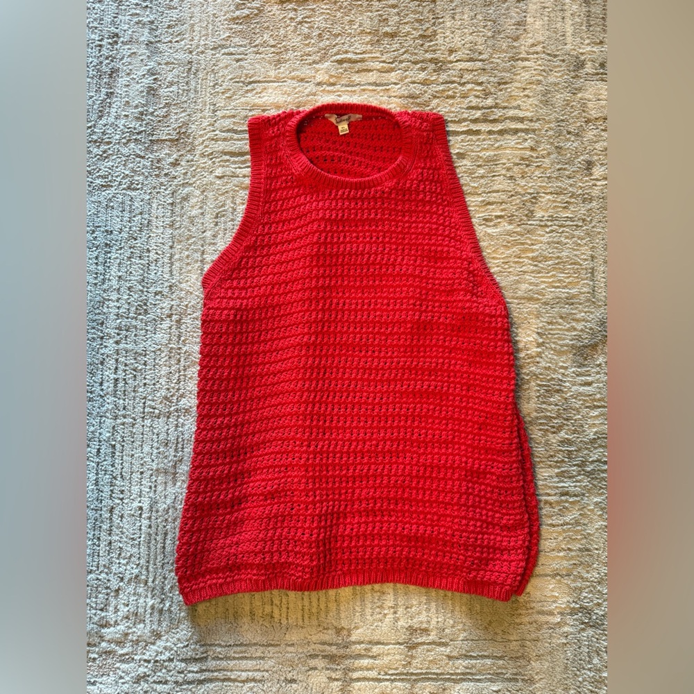 Madewell Red Knit Tank Top